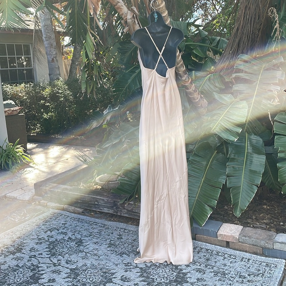 show me your mumu, champagne, satin bias, cut slip dress - Picture 7 of 13